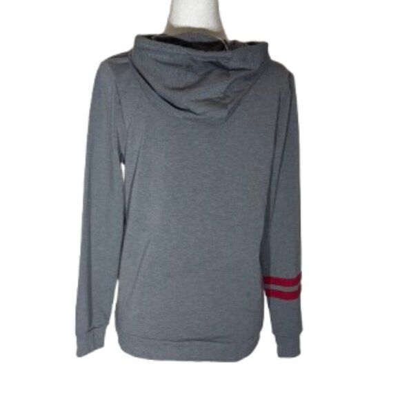 NWT Pajamagram Women's Red and Gray "Loved" Hooded Sweatshirt Top Size Small - Picture 4 of 8